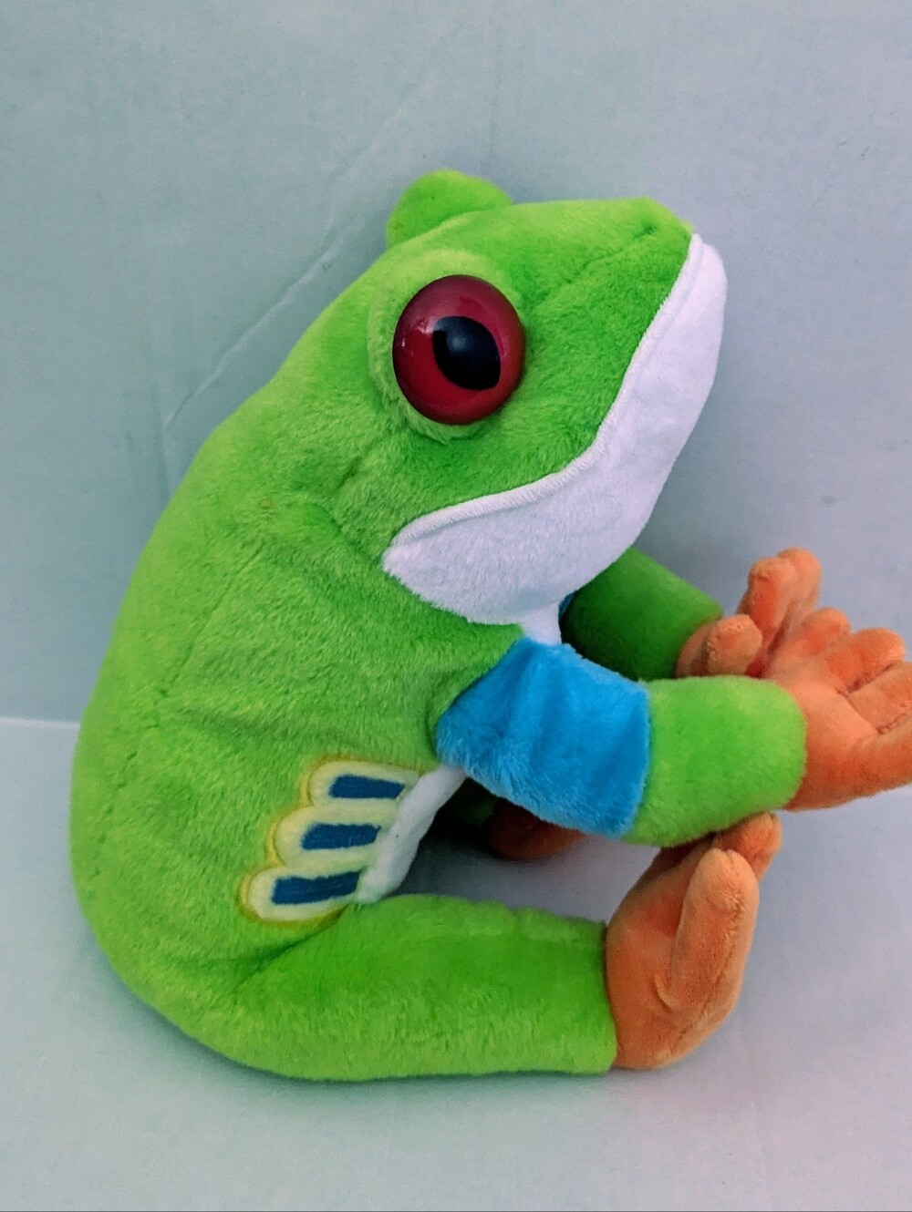New Wild Republic Red Eyed Tree Frog Plush Cuddlekins 14” Stuffed Animal NWT